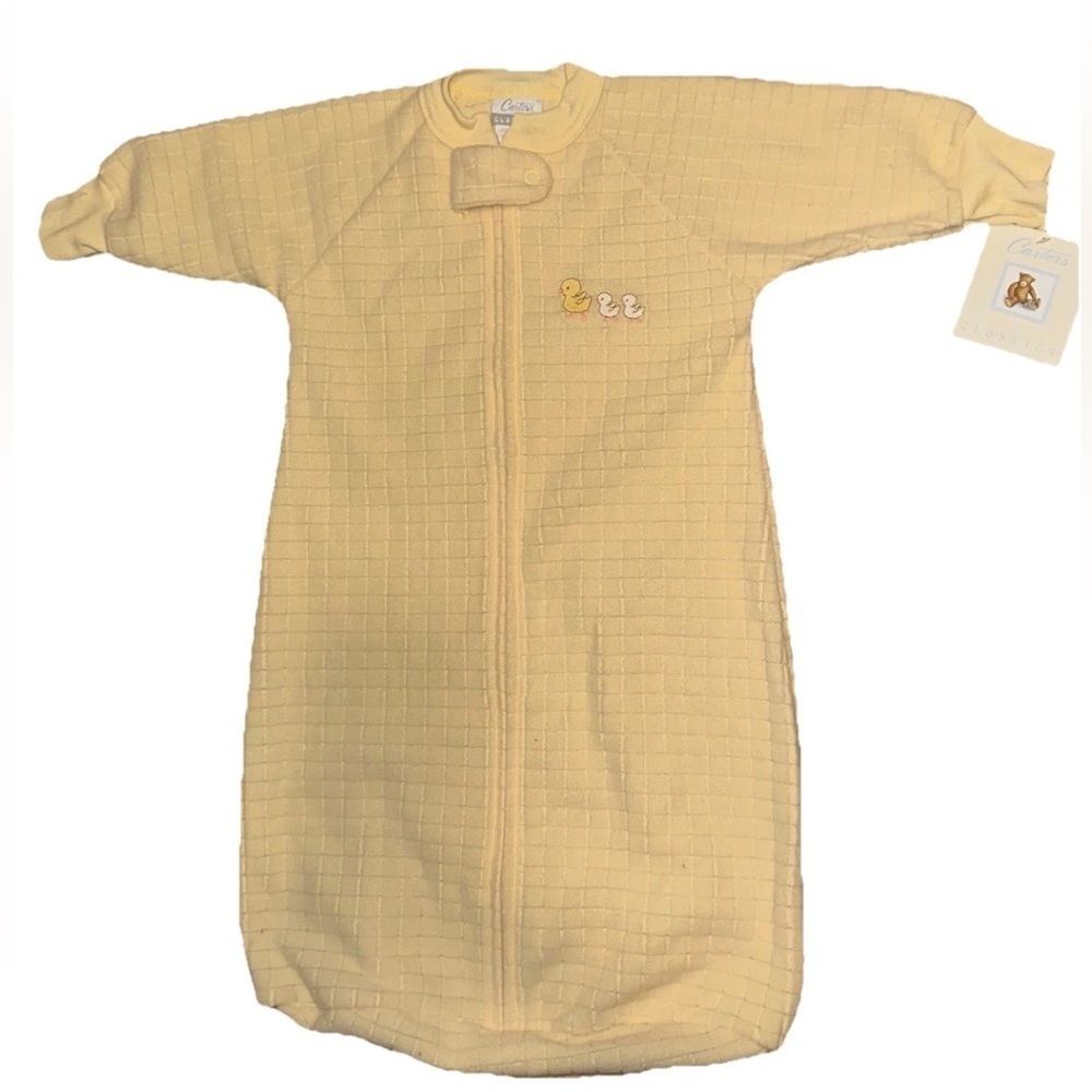 Vintage Carter’s Duck Baby Sleep Sack Quilted baby Unisex One Size Rare yellow